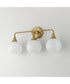 Neve 3-Light Bath Vanity Natural Aged Brass