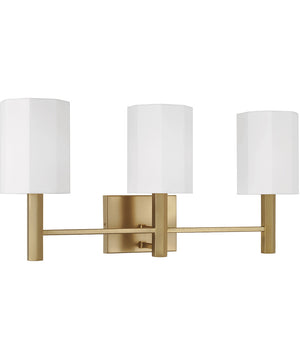 Adrian 3-Light Vanity Aged Brass