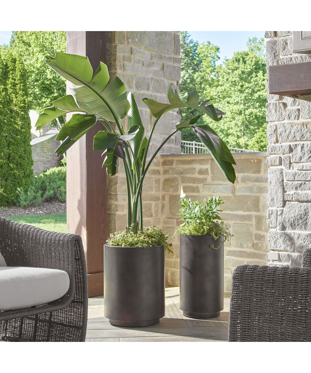 Volcan Matte Bronze Outdoor Planters Set of 2