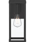Ryle 1-Light Medium Wall Lantern with Clear Glass Panels Matte Black