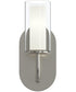 Mack 1-Light Wall Sconce with Layered Glass Shade Brushed Nickel