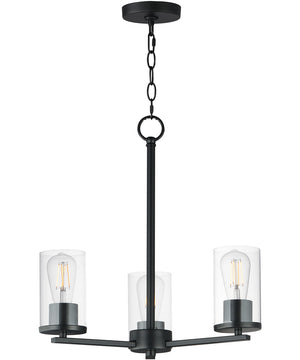 Lateral 3-Light Chandelier Black