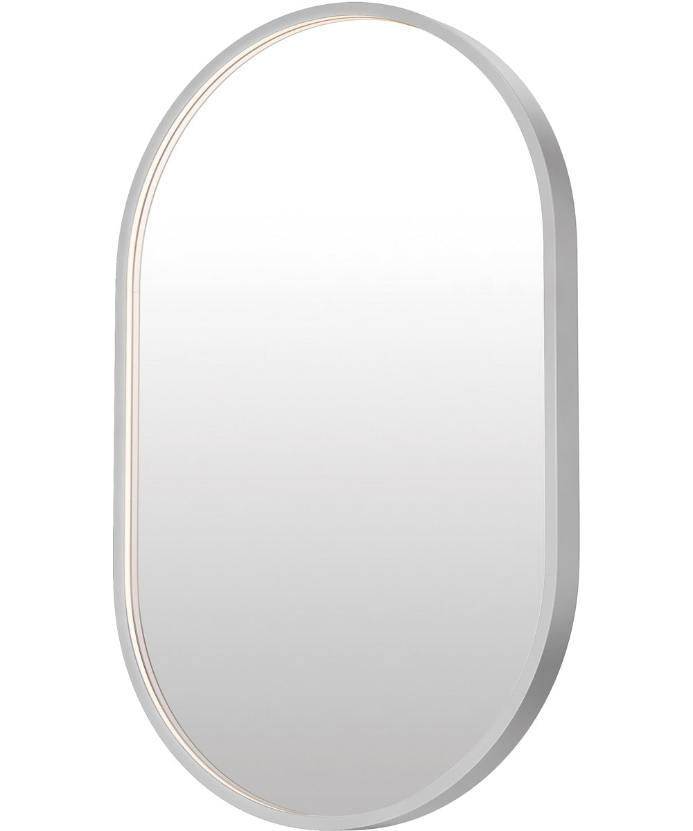 Elisse 20''X32'' Oval LED Mirror Satin Nickel