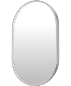 Elisse 20''X32'' Oval LED Mirror Satin Nickel