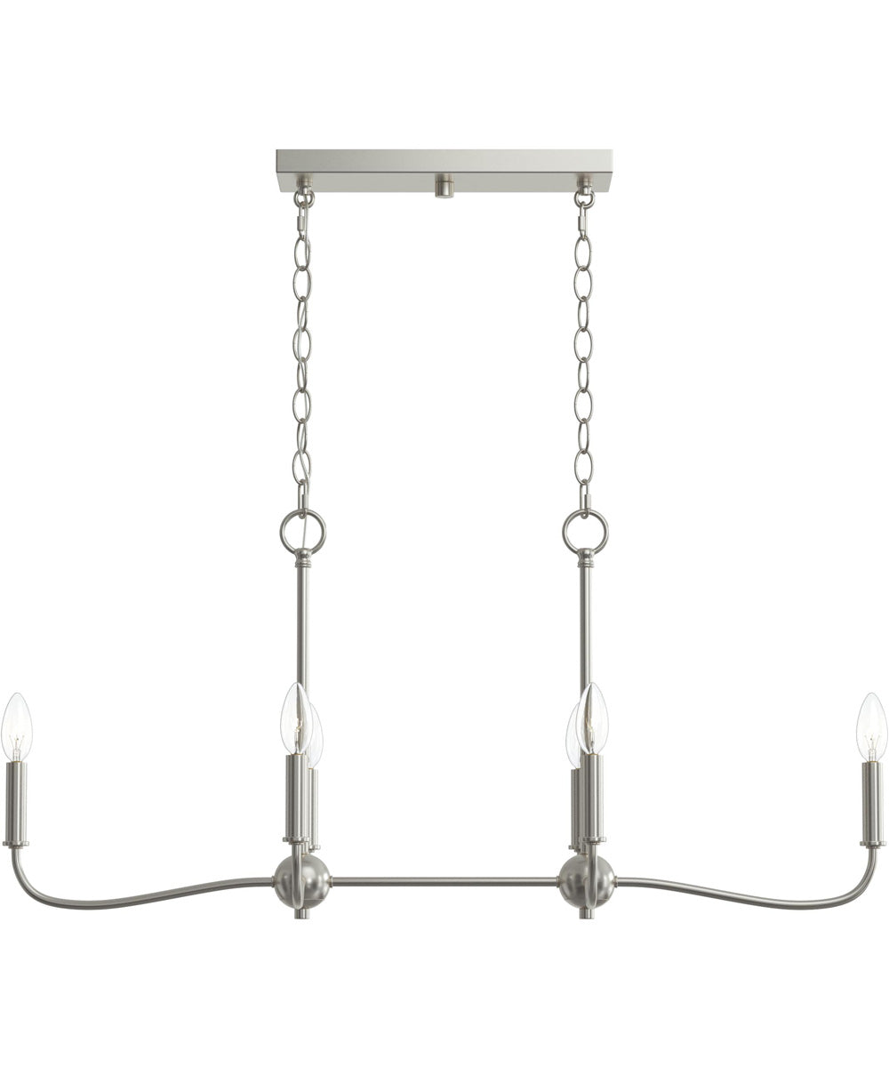 Ilia 6-Light Island Chandelier Brushed Nickel