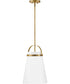 Tori 1-Light Small Single Light Pendant in Lacquered Brass