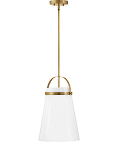 Tori 1-Light Small Single Light Pendant in Lacquered Brass