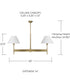 Leland 2 -Light-Linear Chandelier Aged Brass
