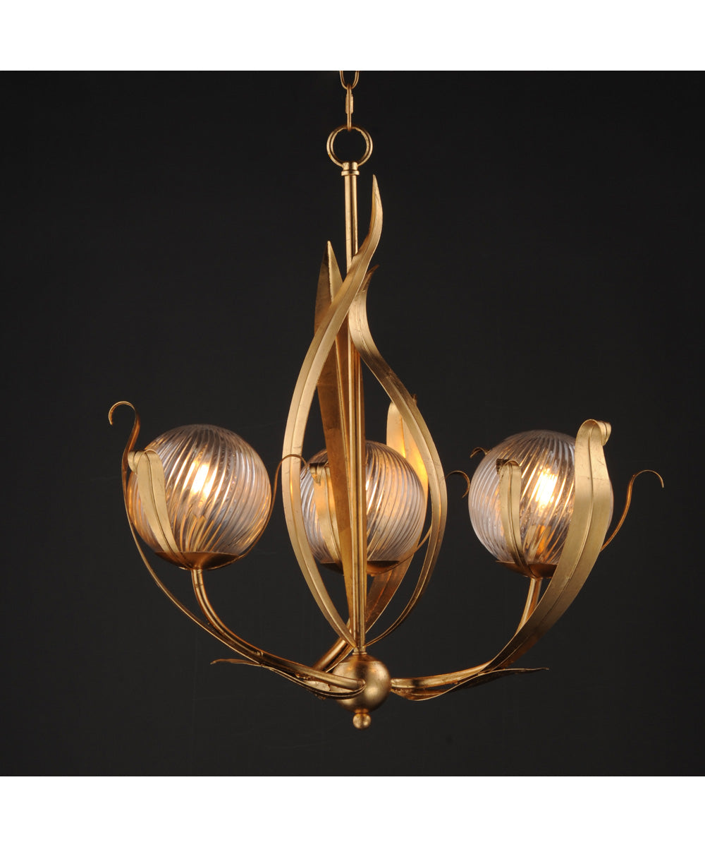 Firenze 3-Light Pendant Gold Leaf