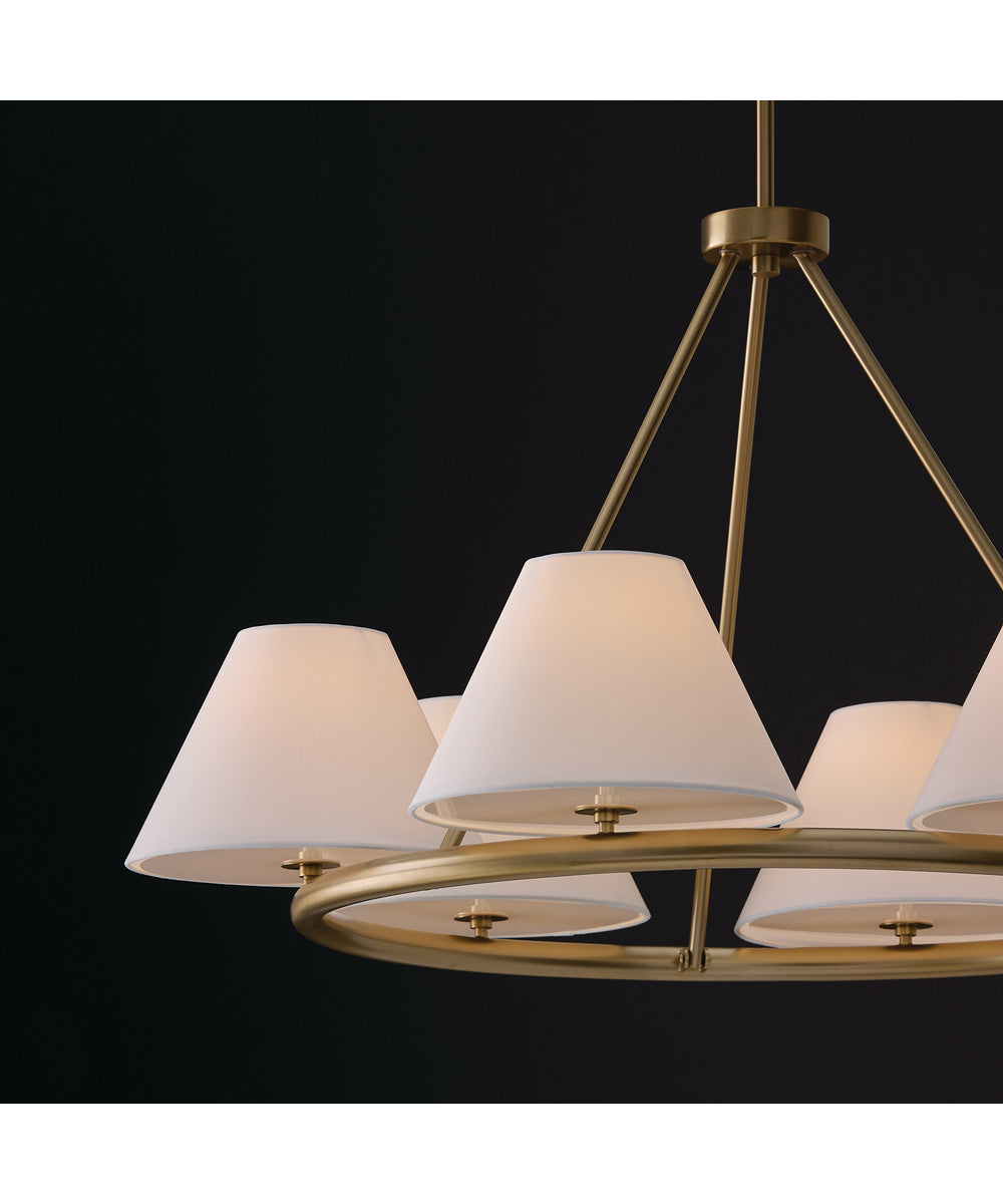 Parson 6-Light Chandelier Matte Brass