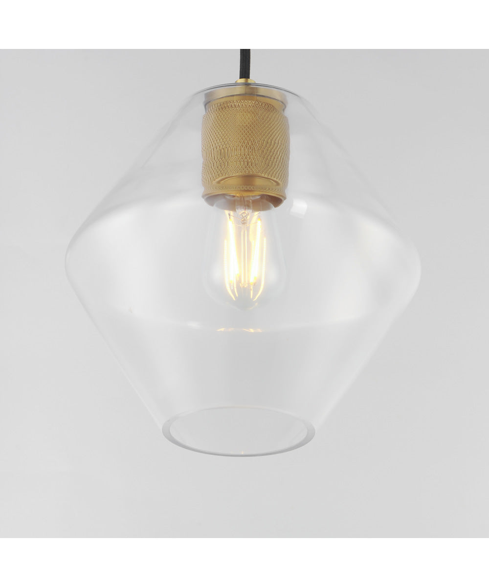 Geode Medium Pendant Natural Aged Brass