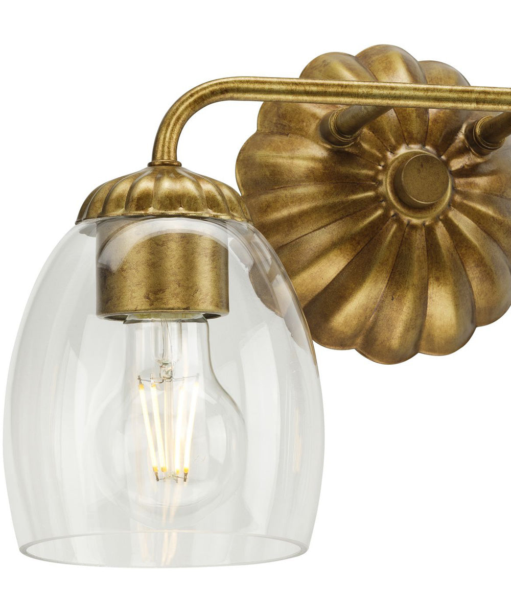 Quillan 2-Light Transitional Bath & Vanity Light Gold Ombre