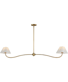 Saxon 2-Light Pendant Natural Aged Brass