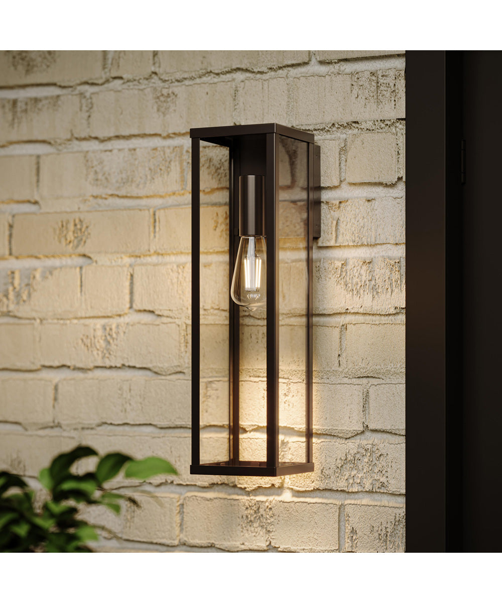 Ryle 1-Light Extra Large Wall Lantern with Clear Glass Panels Antique Bronze