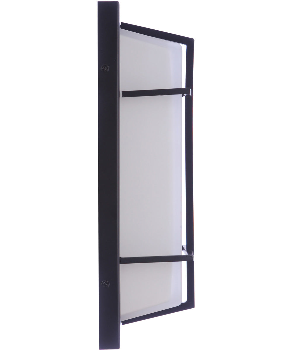 Bulkhead Rectangular 2-Light Outdoor Lighting Textured Black