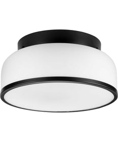 Parkhurst 2-Light New Traditional 11-1/4" Flush Mount Light Matte Black