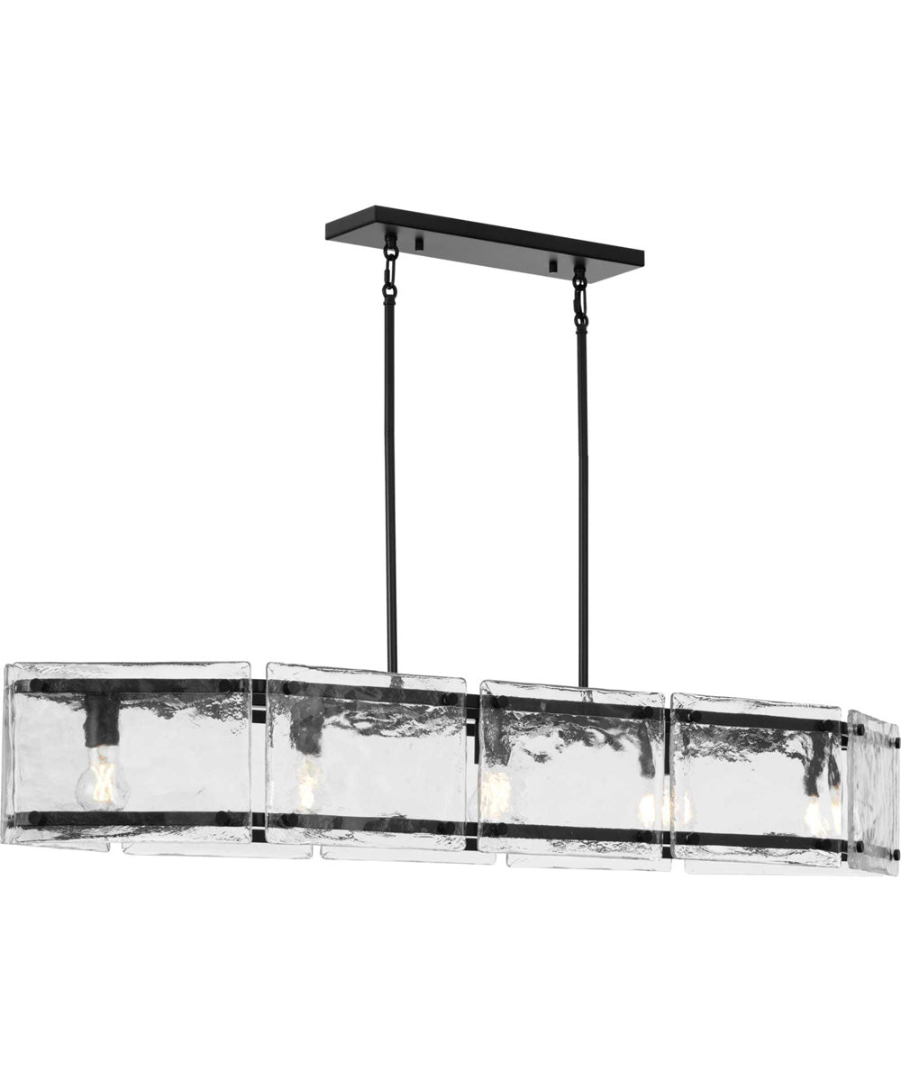 Rivera 5-Light Luxe Industrial Linear Light Matte Black