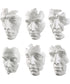 Self-Portrait White Mask Wall Decor, Set of 6