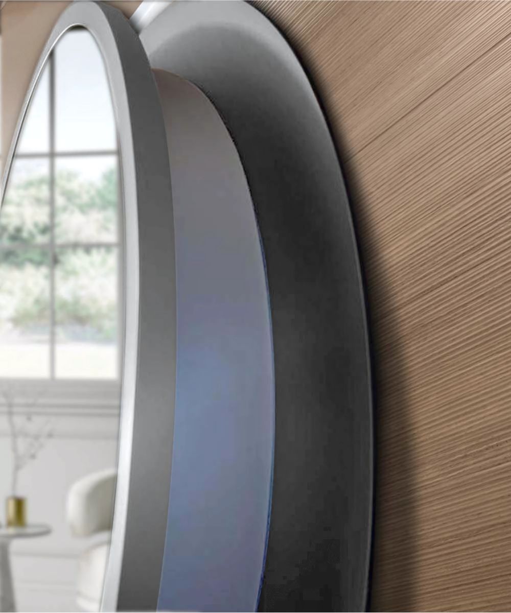 Chennai 30"W Premium Backlit LED Bathroom Vanity Wall Mirror, Satin Nickel Finish  by Kichler