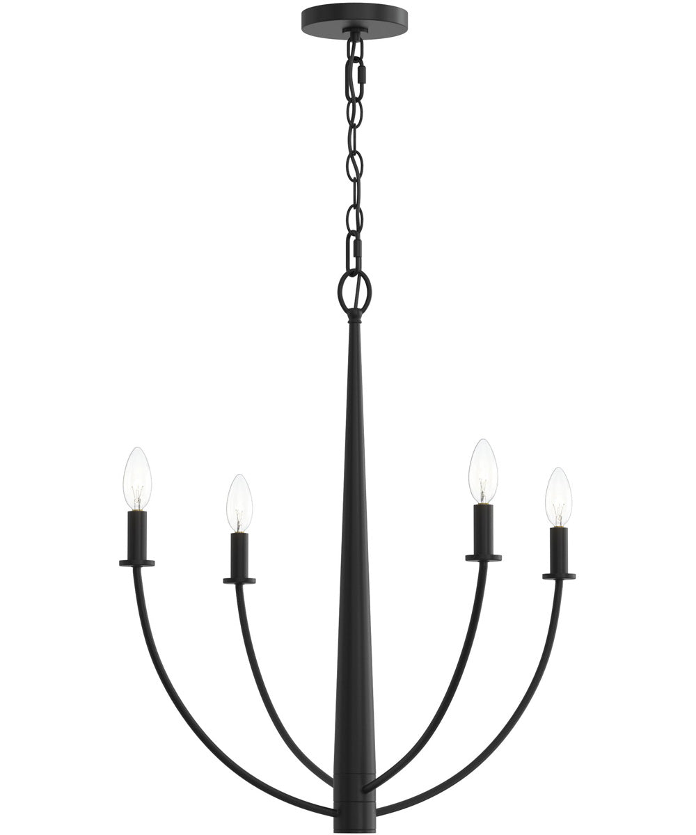 Jheni 4-Light Medium Chandelier Matte Black