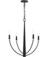 Jheni 4-Light Medium Chandelier Matte Black