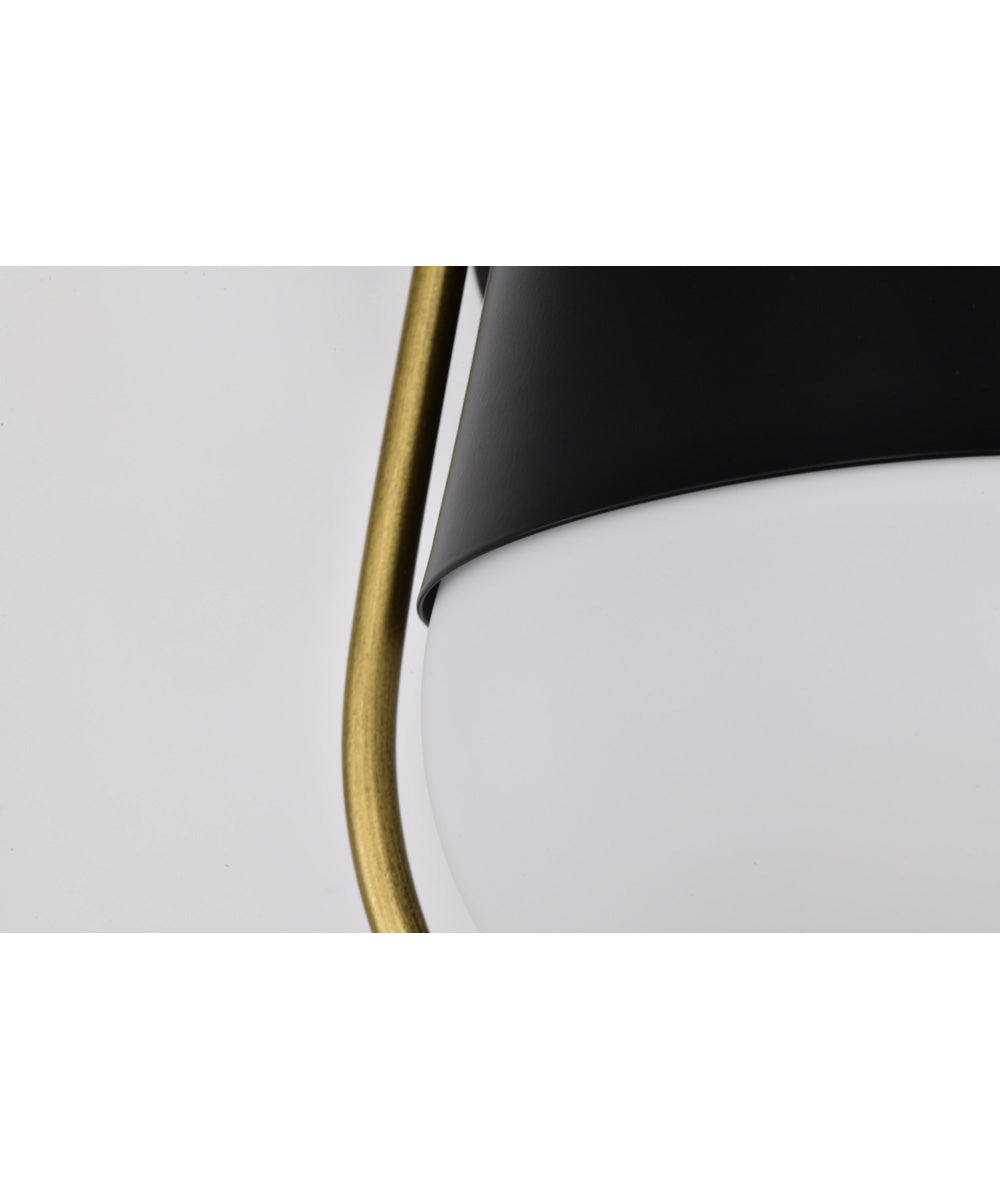 Admiral 1-Light Vanity & Wall Matte Black