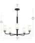 Mack 5-Light Chandelier with Layered Glass Shades Matte Black
