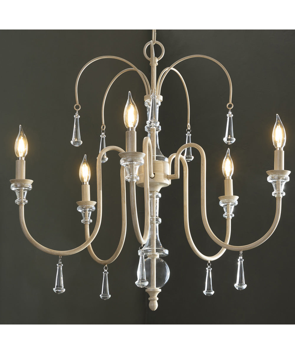 Clasica 5-light Chandelier Washed Oak