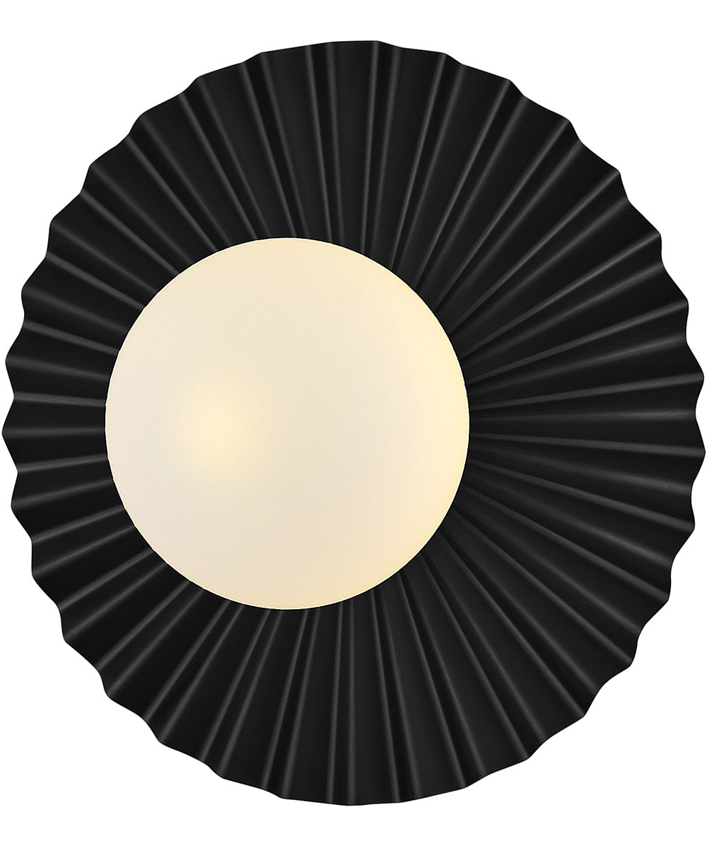 Stevie 1-Light Small Flush Mount in Black