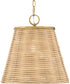 Brynn 1-Light Medium Pendant in Lacquered Brass