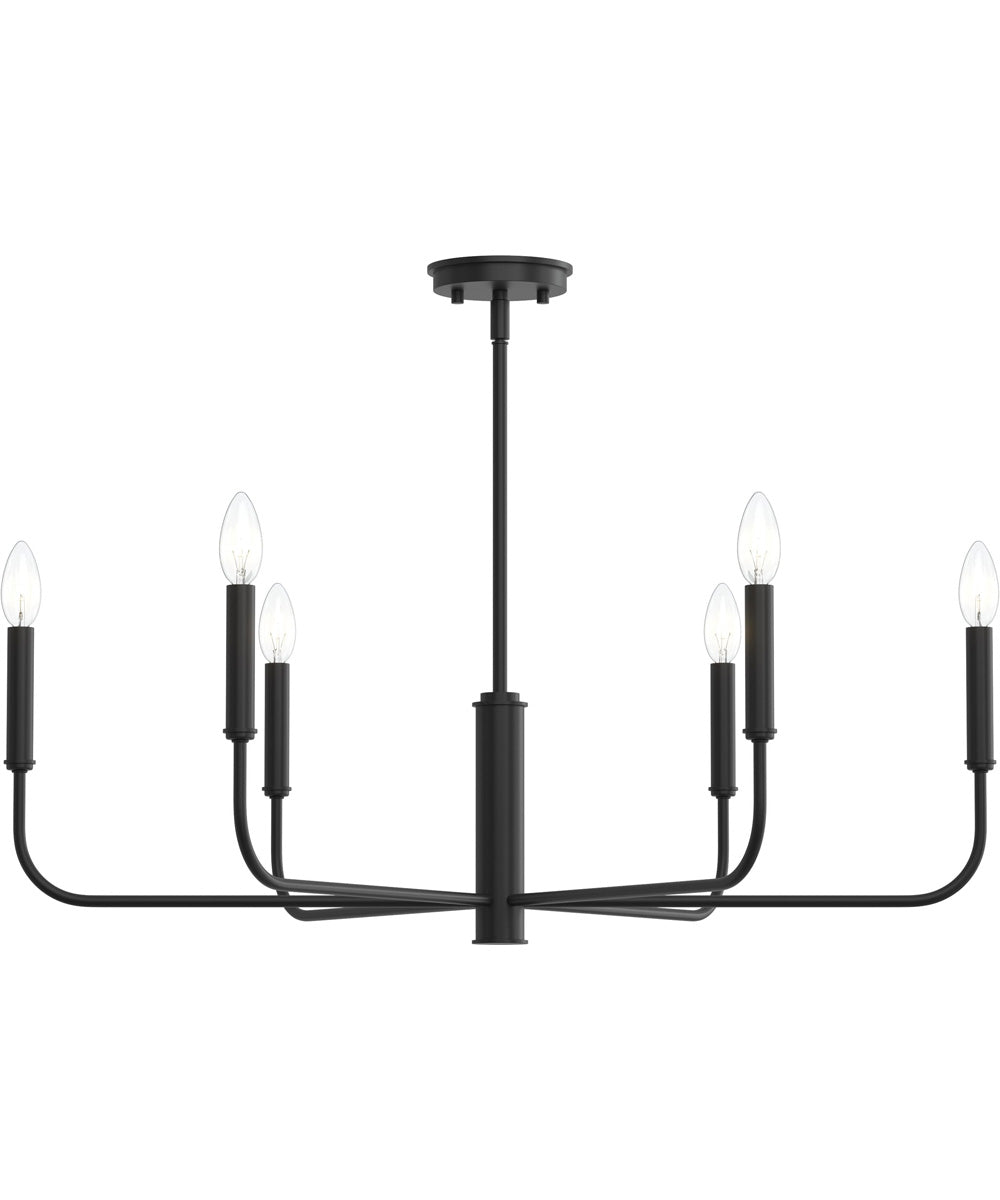 Reines 6-Light Large Chandelier Matte Black