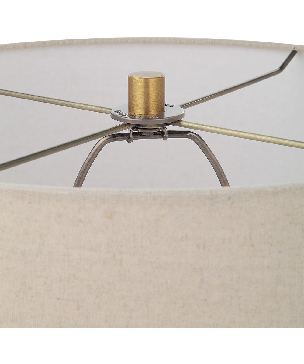 Spyglass Black Wood Grain Table Lamp