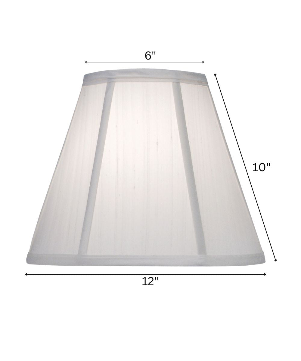 6x12x10 Off White Silk Shantung Empire Softback Lampshade