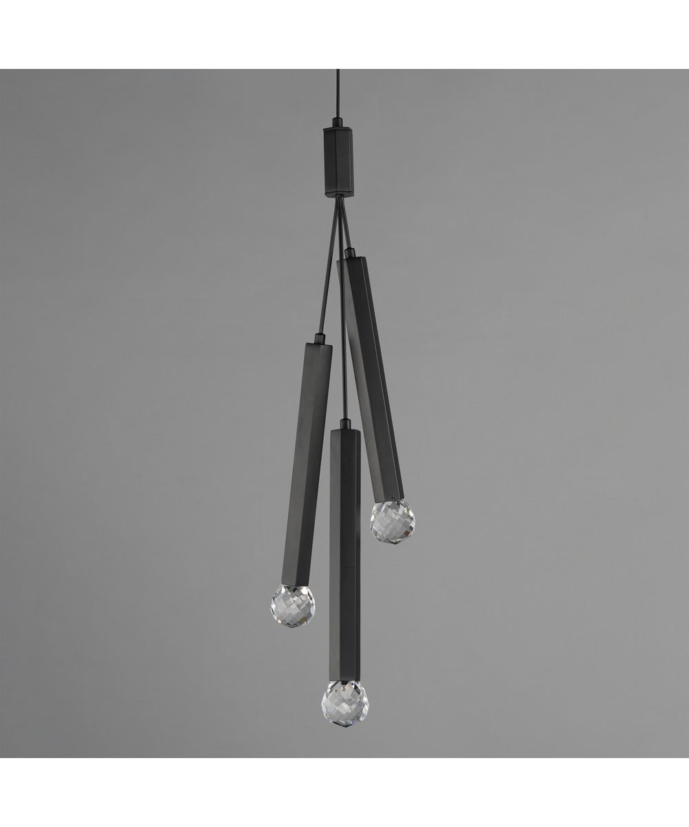 Allumettes 3-Light LED Pendant Black