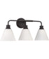 Pleated II 3-Light Lighting Flat Black