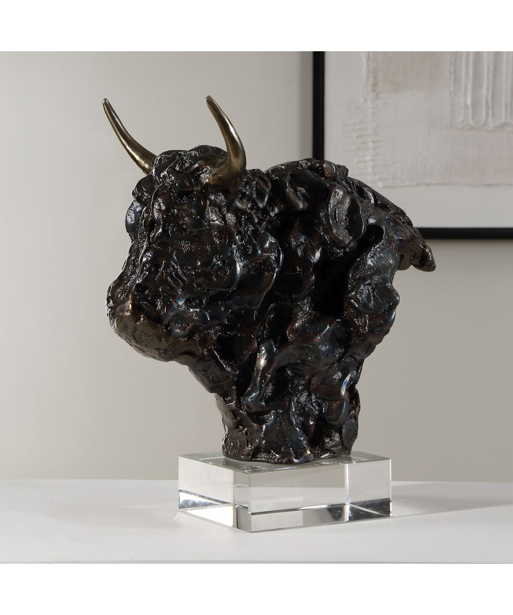 Bison Bust Bronze Sculpture