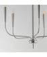 Vela 5-Light Chandelier Satin Nickel