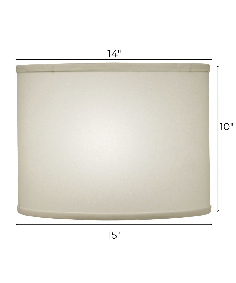 14x15x10 Parchment Butcher Linen Drum Hardback Lampshade