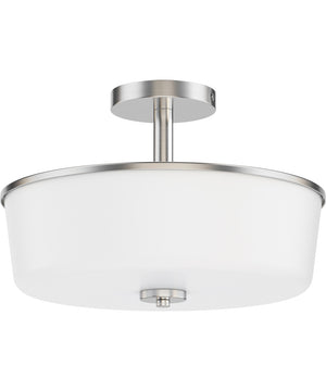 Fuller 3-Light Semi Flush/Pendant Convertible Satin Nickel
