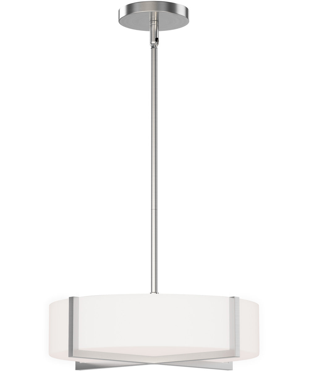 Dexter 15 inch LED Flush Mount/ Pendant Convertibie Satin Nickel