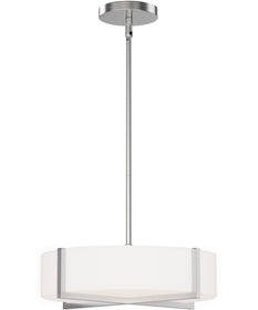 Dexter 15 inch LED Flush Mount/ Pendant Convertibie Satin Nickel