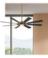 Helm 72 inch Indoor Fan w LED Light Kit Black / Natural Aged Brass