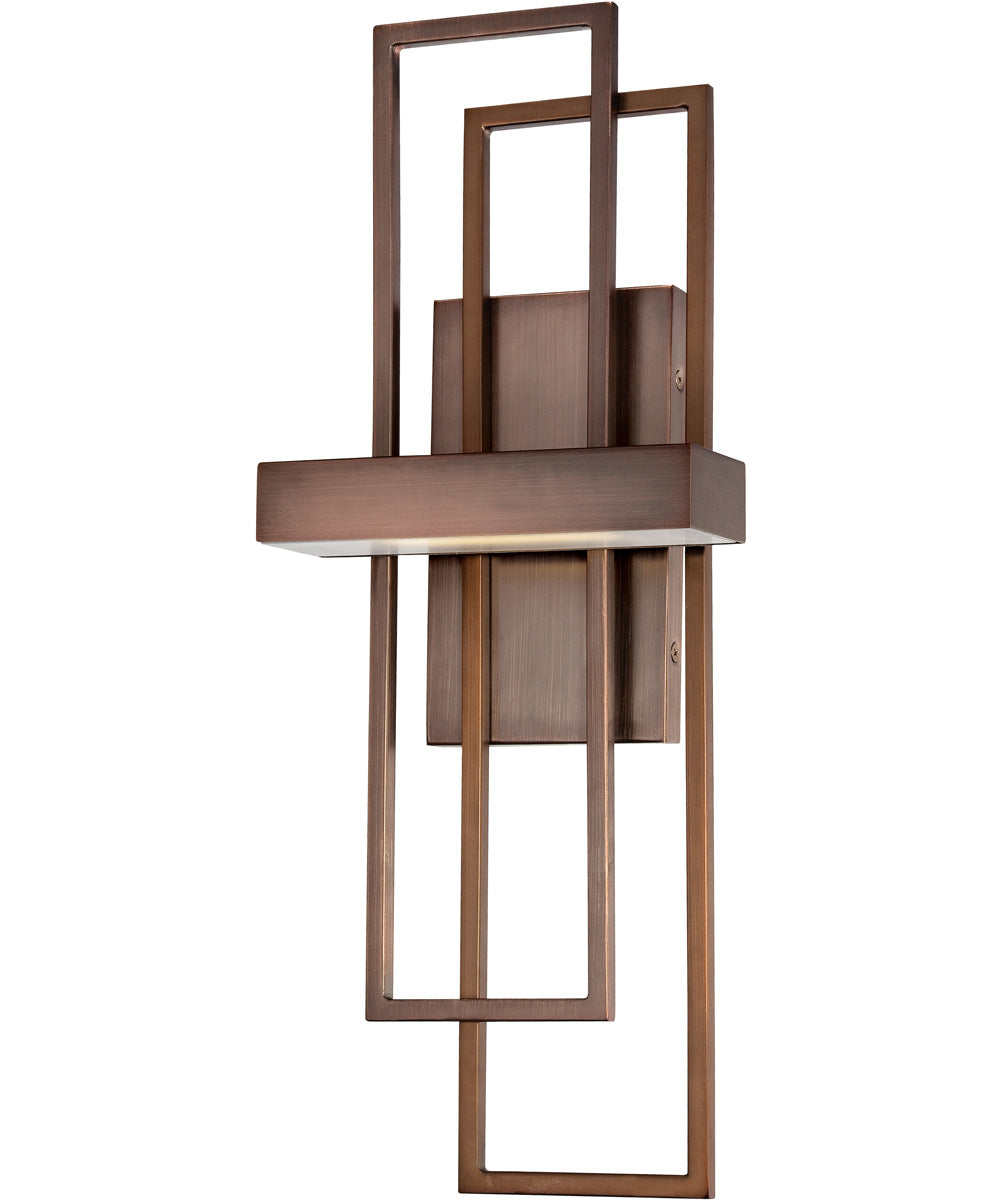 8"W Frame 1-Light LED Vanity & Wall Hazel Bronze