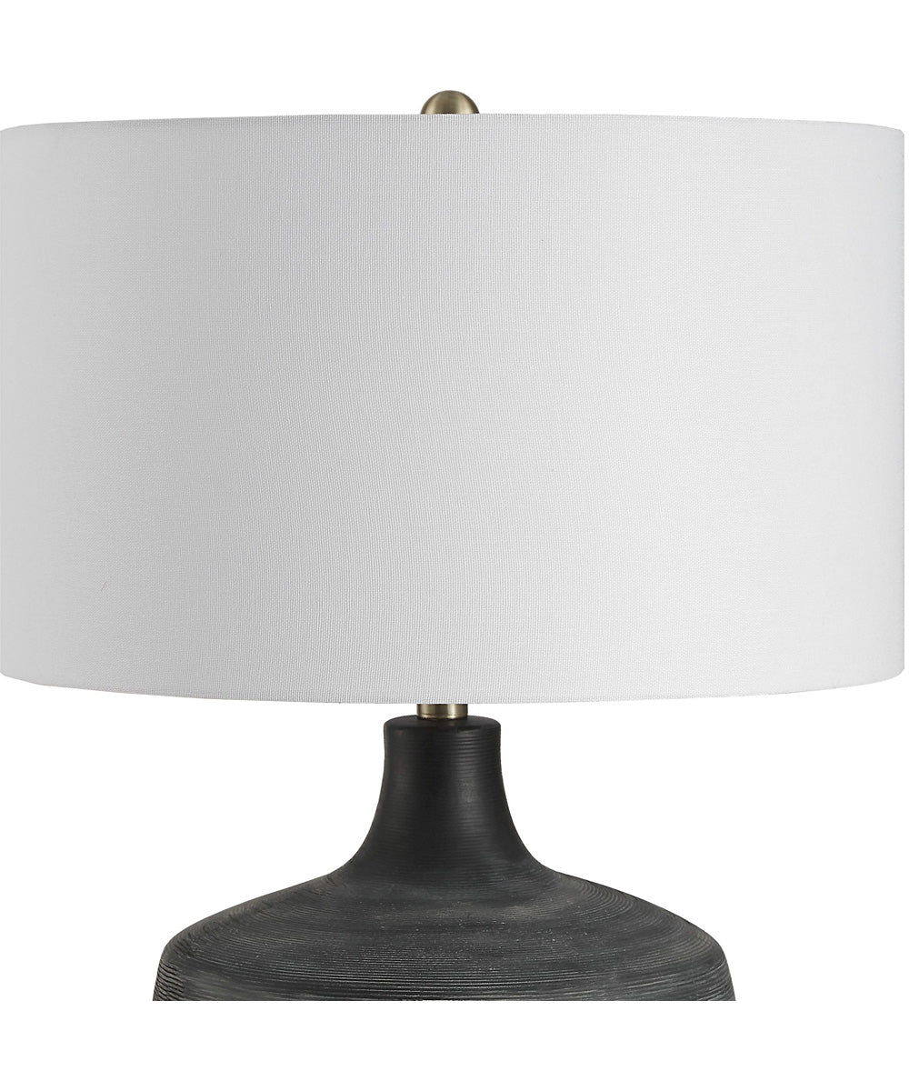Graphite Ribbed Table Lamp