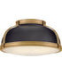 Barton 3-Light Medium Flush Mount in Black