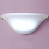 13"W LED Half Moon White Frosted Glass Battery Powered Wall Sconce Light Fixture