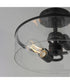 Livingston 2-Light Semi-Flush Mount Black