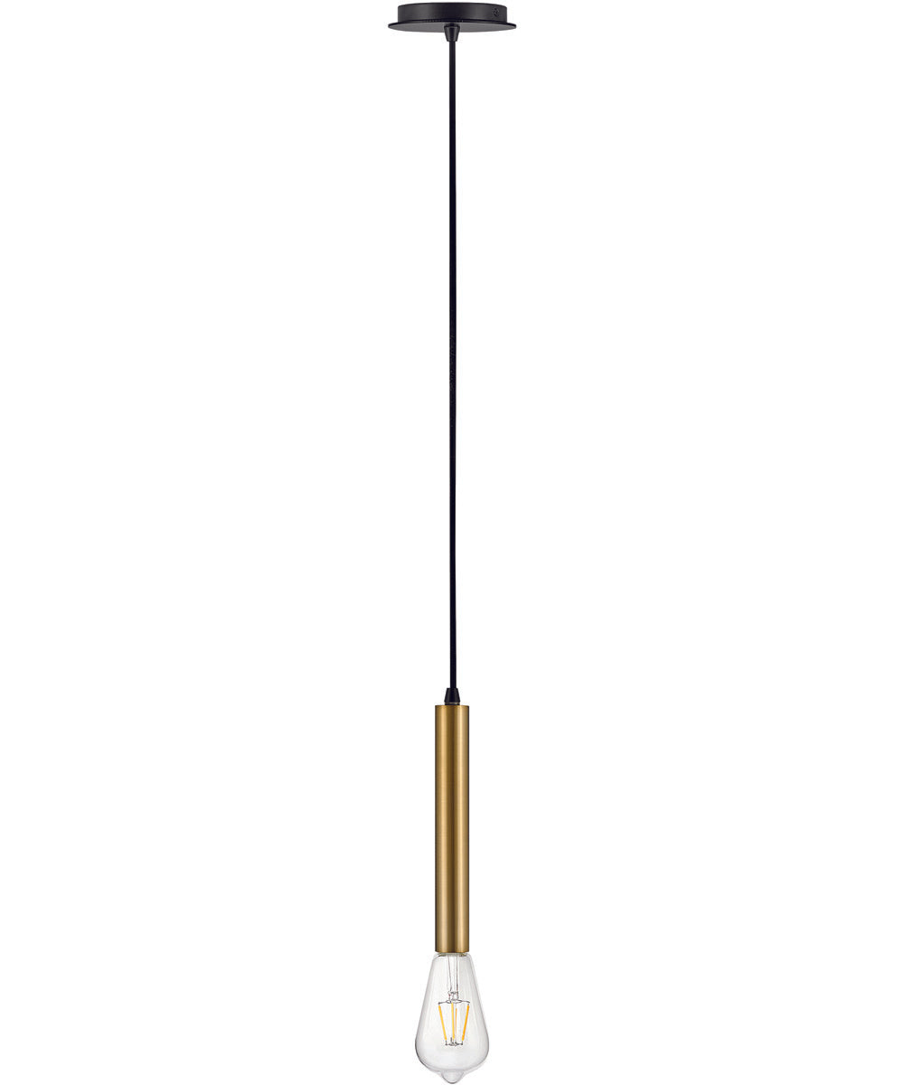 Bobbie 1-Light Extra Small Single Light Pendant in Lacquered Brass