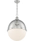 18"W Ronan 1-Light Pendant Polished Nickel