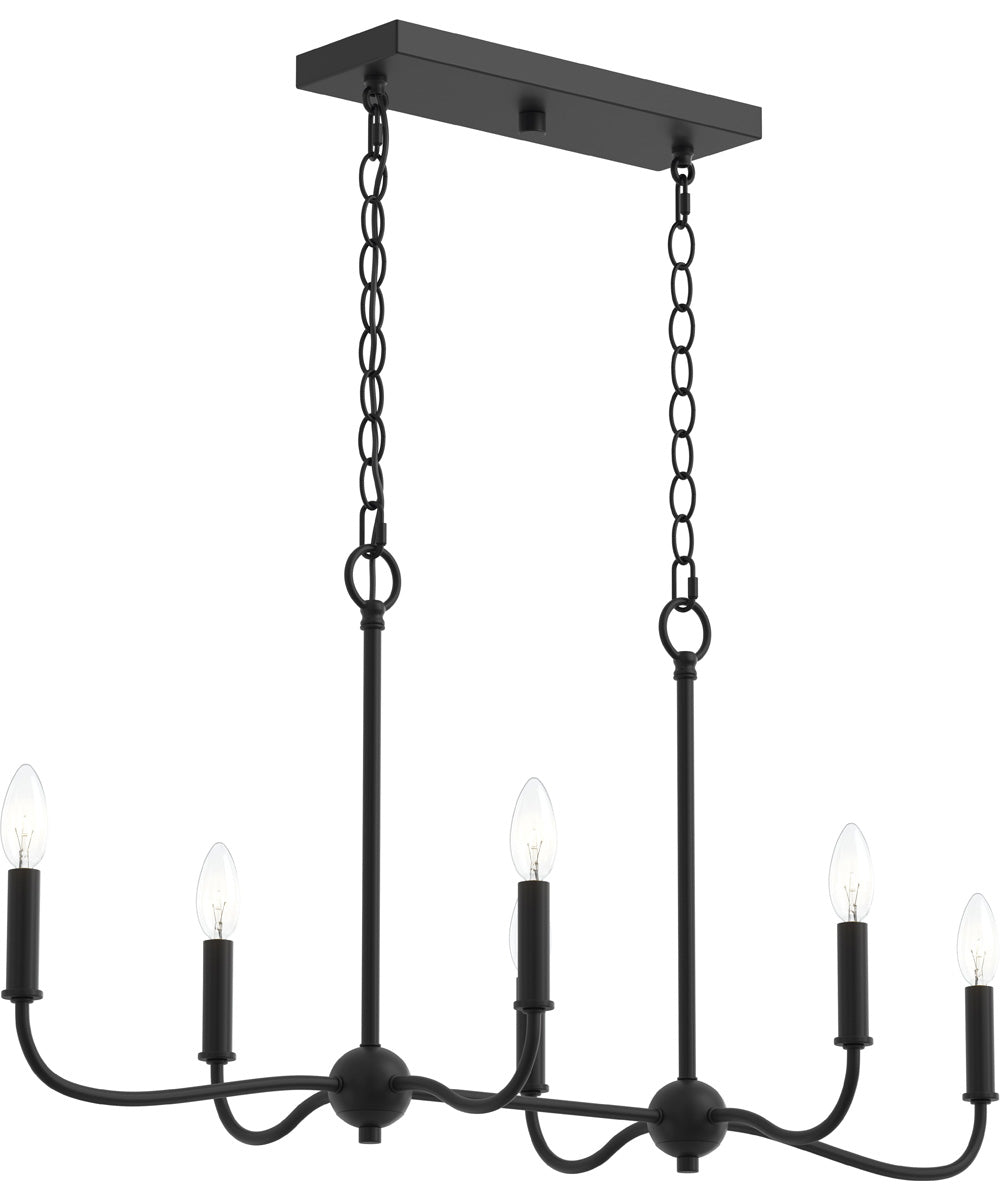 Ilia 6-Light Island Chandelier Matte Black